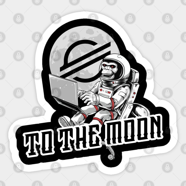 To The Moon Sticker by NB-Art